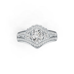 Sterling Silver Semi Mount Ring Setting Round RD 6x6mm DHJ