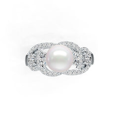 Sterling Silver Semi Mount Ring Setting Round RD 8.5mm DHJ