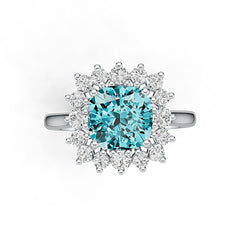 Sterling Silver Semi Mount Ring Setting Cushion CU 8X8mm Syzjewelry