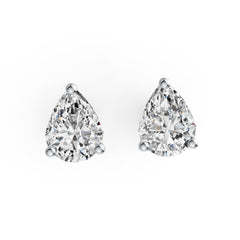 Sterling Silver Semi Mount Earrings Setting Pear PE 8X6mm Stud DHJ