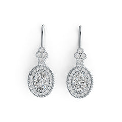 Sterling Silver Semi Mount Earrings Setting Oval OV 7X5mm DHJ