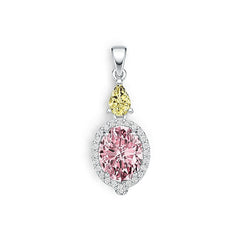 Sterling Silver Semi Mount Pendant Setting Oval OV 10X8mm 6X4mm DHJ