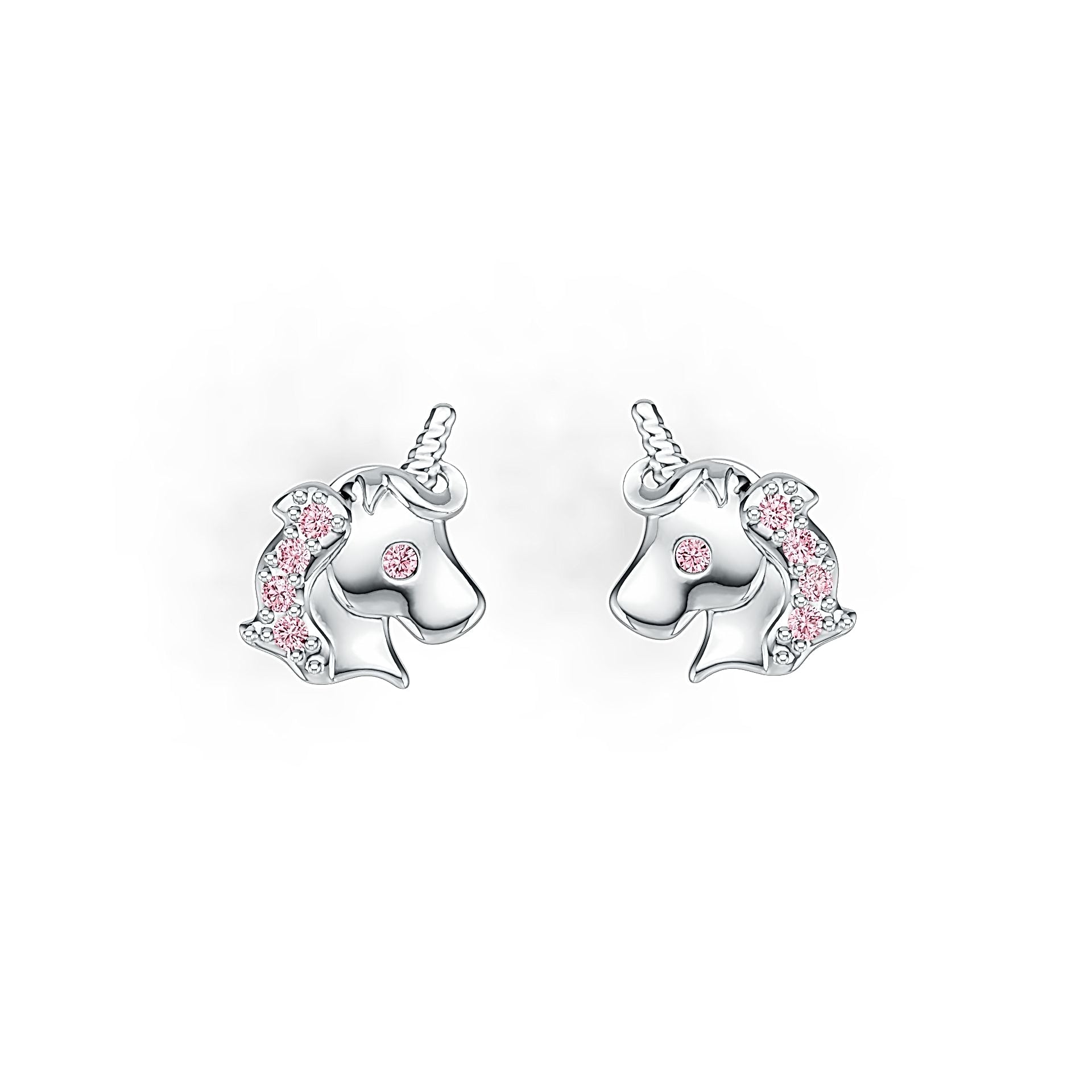 Sterling Silver Semi Mount Earrings Setting Round RD 1.5mm DHJ
