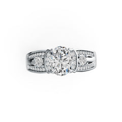 Sterling Silver Semi Mount Ring Setting Oval OV 9X7mm DHJ