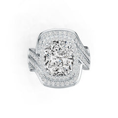 Sterling Silver Semi Mount Ring Setting Cushion CU 11X9mm DHJ