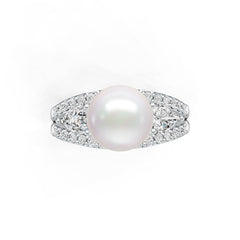 Sterling Silver Semi Mount Ring Setting Round RD 9.5mm DHJ