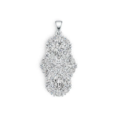 Sterling Silver Semi Mount Pendant Setting Pear PE 9X6mm DHJ