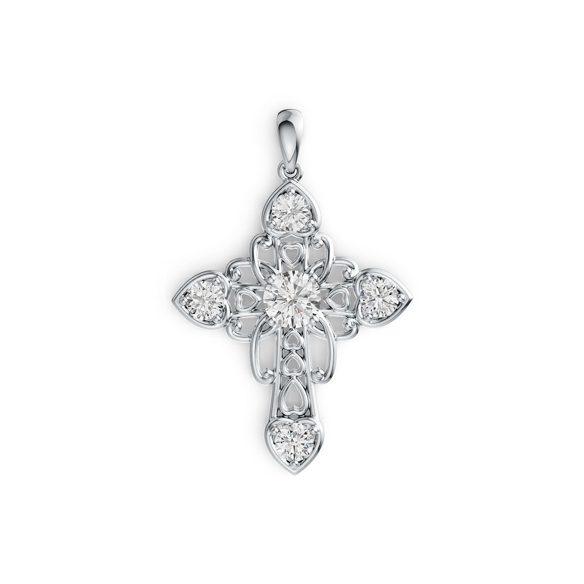 Sterling Silver Semi Mount Pendant Setting Round RD 6x6mm RD 4X4mm DHJ
