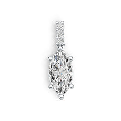 Sterling Silver Semi Mount Pendant Setting Marquise MQ 12X6mm DHJ