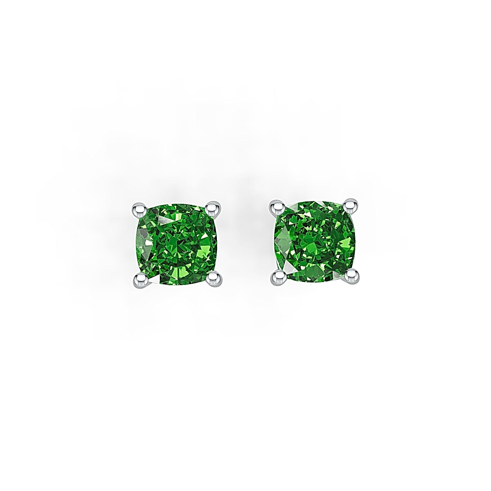 Sterling Silver Semi Mount Earrings Setting Cushion CU 6X6mm DHJ