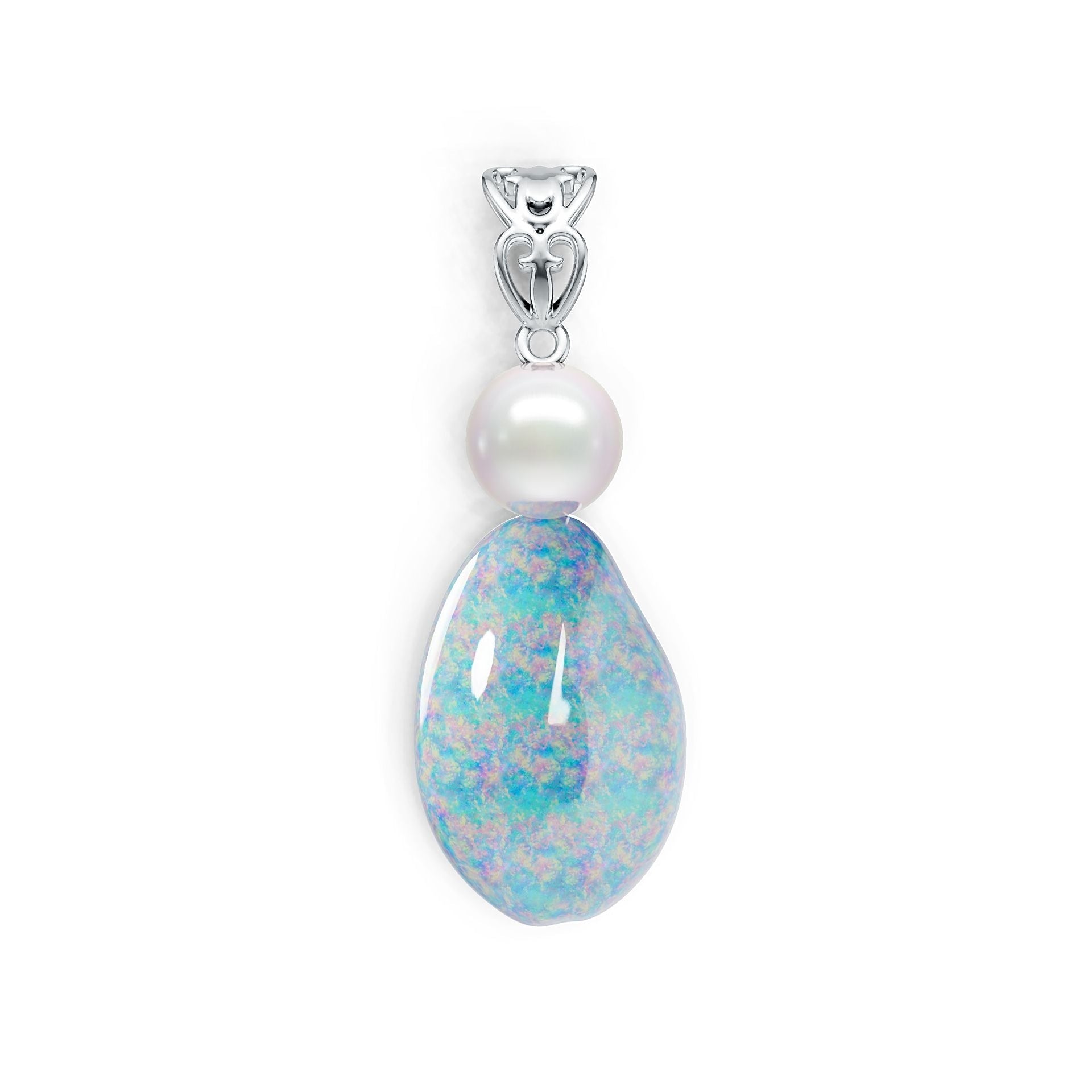 Sterling Silver Semi Mount Pendant Setting Round RD 8.5mm DHJ
