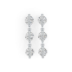 Sterling Silver Semi Mount Earrings Setting Round RD 7x7mm DHJ