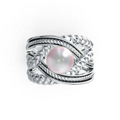 Sterling Silver Semi Mount Ring Setting Round RD 9x9mm DHJ