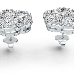 Sterling Silver Semi Mount Earrings Setting Pear PE 4X3mm DHJ