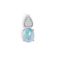 Sterling Silver Semi Mount Pendant Setting Oval OV 10X8mm Cabochon DHJ