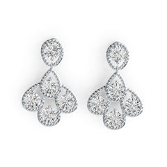 Sterling Silver Semi Mount Earrings Setting Round RD 6x6mm DHJ