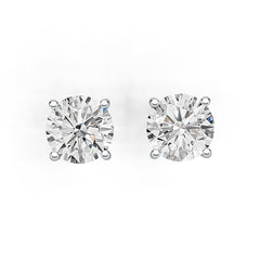 Sterling Silver Semi Mount Earrings Setting Round RD 8x8mm Simple Stud DHJ
