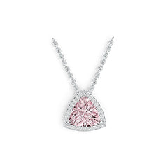 Sterling Silver Semi Mount Pendant Setting Trillion TRI 8x8mm Halo Syzjewelry