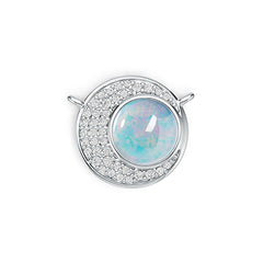 Sterling Silver Semi Mount Pendant Setting Round RD 8x8mm DHJ
