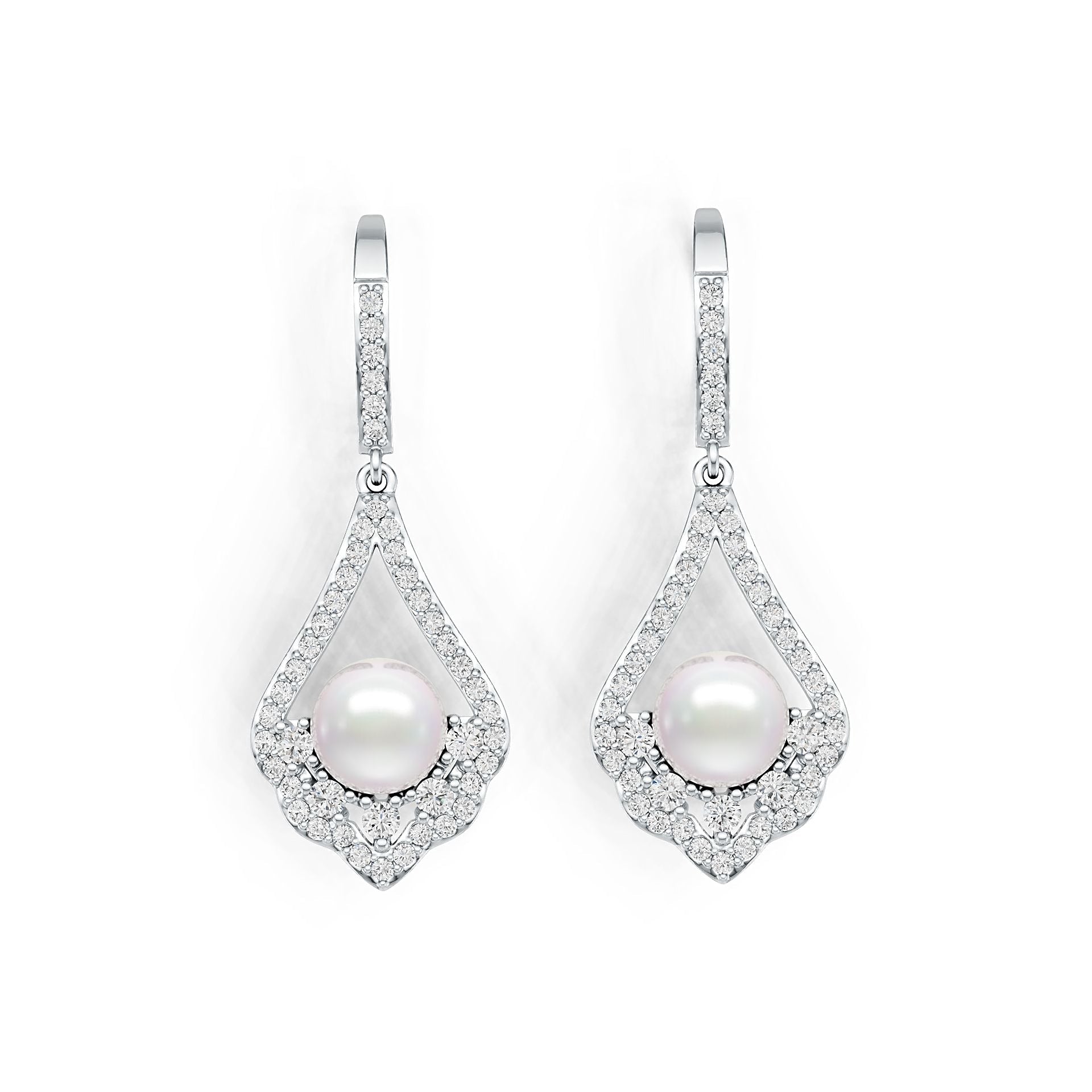 Sterling Silver Semi Mount Earrings Setting Round RD 7x7mm DHJ