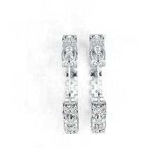 Sterling Silver Semi Mount Earrings Setting Oval OV 7X5mm Hoop DHJ