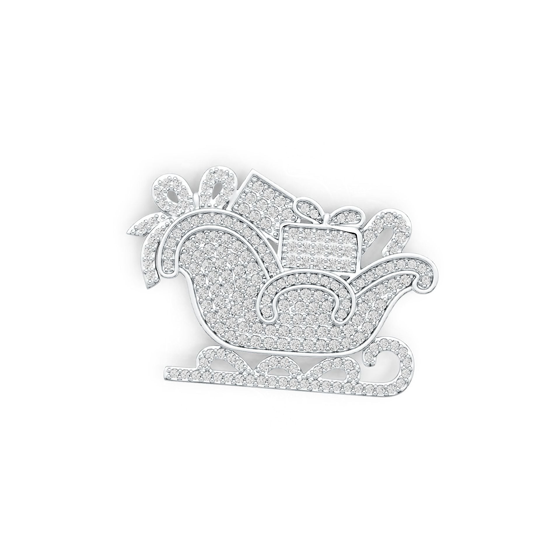Sterling Silver Semi Mount Pendant Setting Round RD 1.5mm DHJ