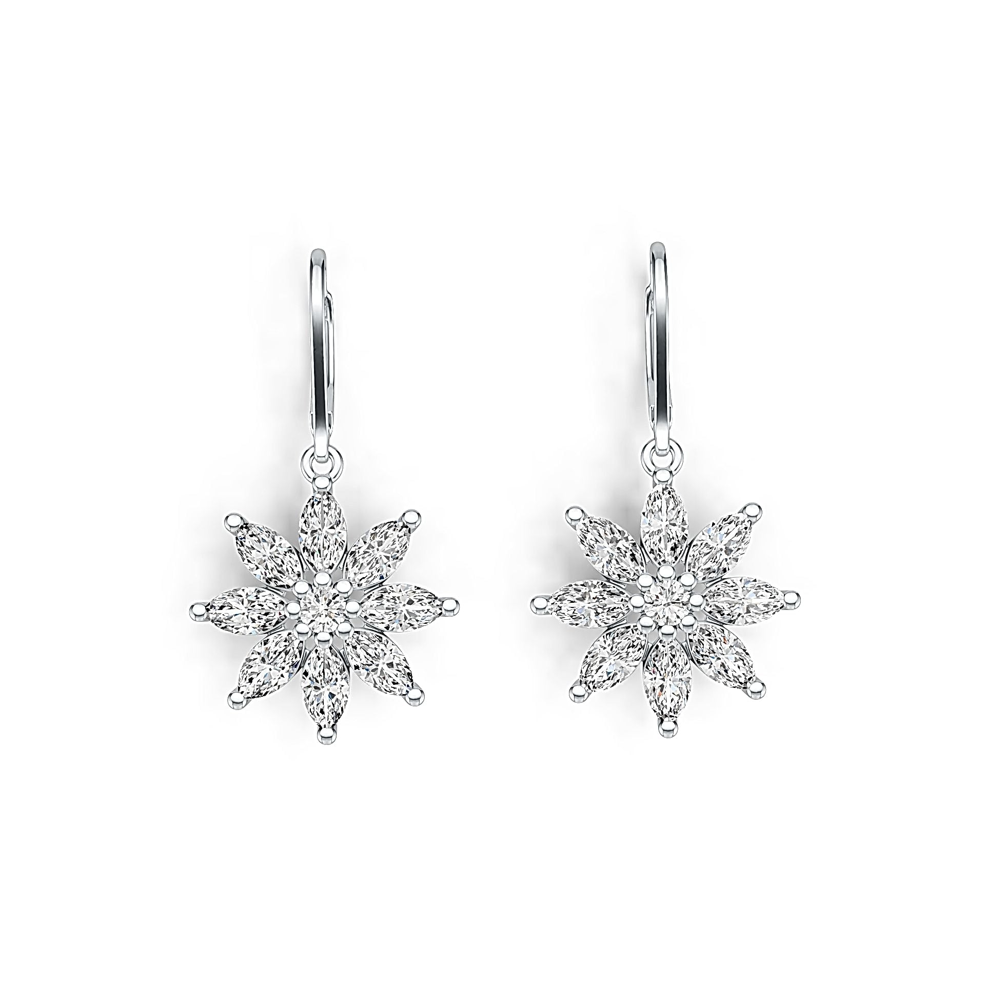Sterling Silver Semi Mount Earrings Setting Marquise MQ 6X3mm DHJ