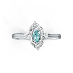 Sterling Silver Semi Mount Ring Setting Marquise MQ 6X3mm DHJ