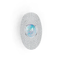 Sterling Silver Semi Mount Ring Setting Oval OV 12X10mm DHJ