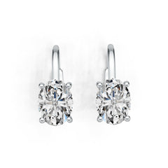 Sterling Silver Semi Mount Earrings Setting Oval OV 8X6mm Leverback DHJ