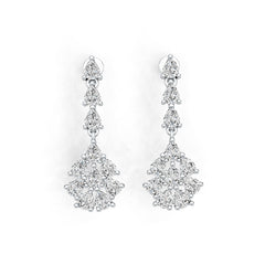 Sterling Silver Semi Mount Earrings Setting Pear PE 4X3mm DHJ