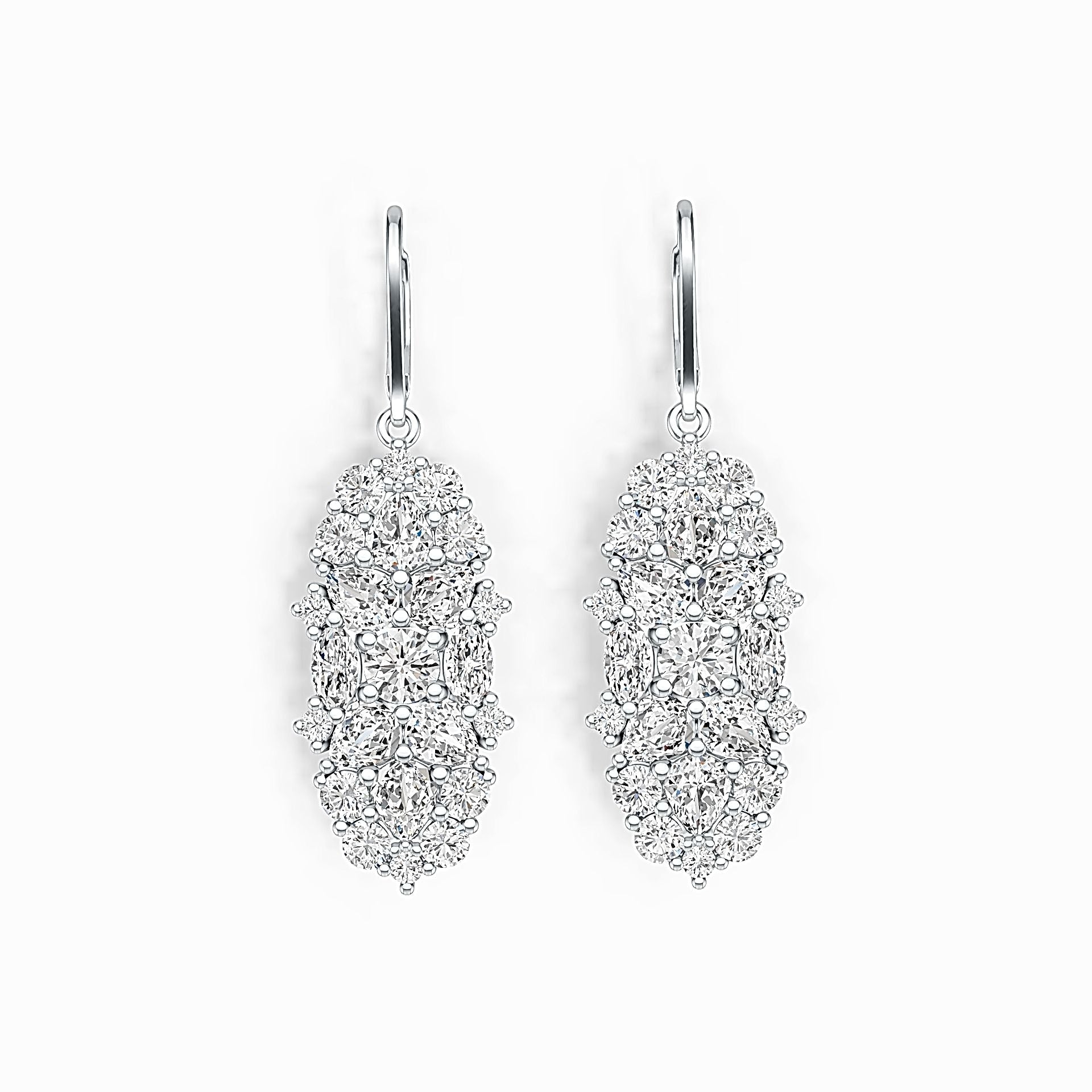 Sterling Silver Semi Mount Earrings Setting Pear PE 5x4mm DHJ