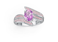 Sterling Silver Semi Mount Ring Setting Oval  OV 8x6mm White Topaz Syzjewelry