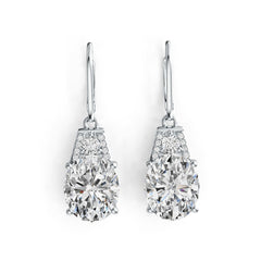 Sterling Silver Semi Mount Earrings Setting Oval OV 11X9mm DHJ
