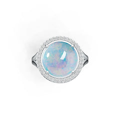 Sterling Silver Semi Mount Ring Setting Round RD 12x12mm Cabochon - Syzjewelry