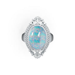 Sterling Silver Semi Mount Ring Setting Oval OV 16X12mm DHJ