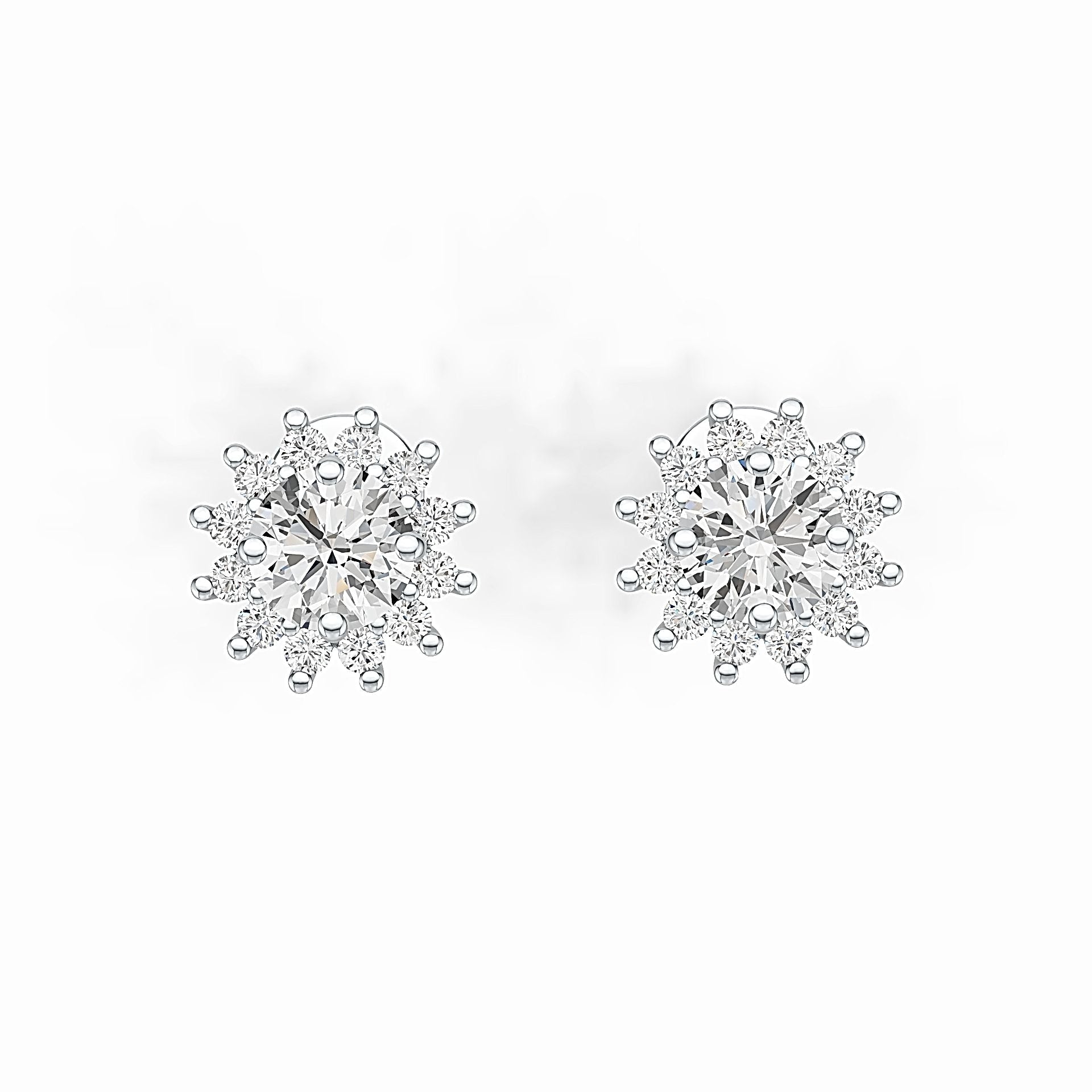 Sterling Silver Semi Mount Earrings Setting Round RD 5x5mm DHJ