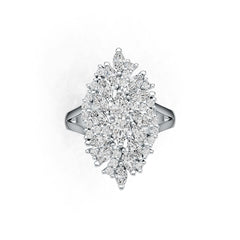 Sterling Silver Semi Mount Ring Setting Round RD Cluster Áæ§Èï∂mm DHJ
