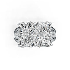 Sterling Silver Semi Mount Ring Setting Oval OV 6X4mm with White Topaz - Syzjewelry