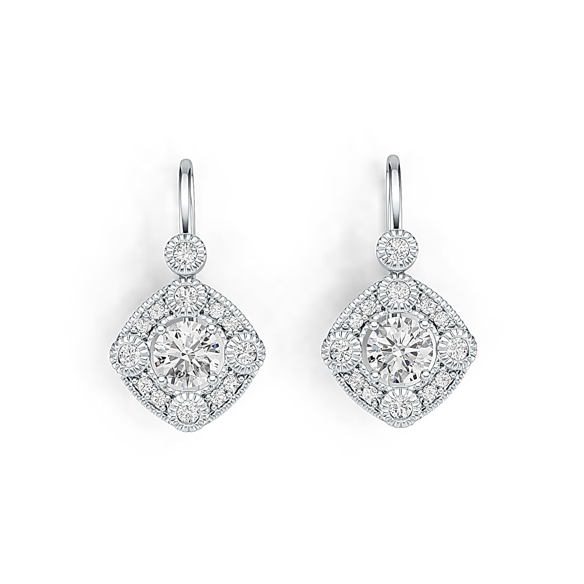 Sterling Silver Semi Mount Earrings Setting Round RD 6X6MM DHJ