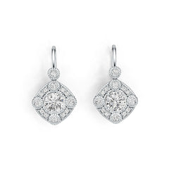Sterling Silver Semi Mount Earrings Setting Round RD 6X6MM DHJ