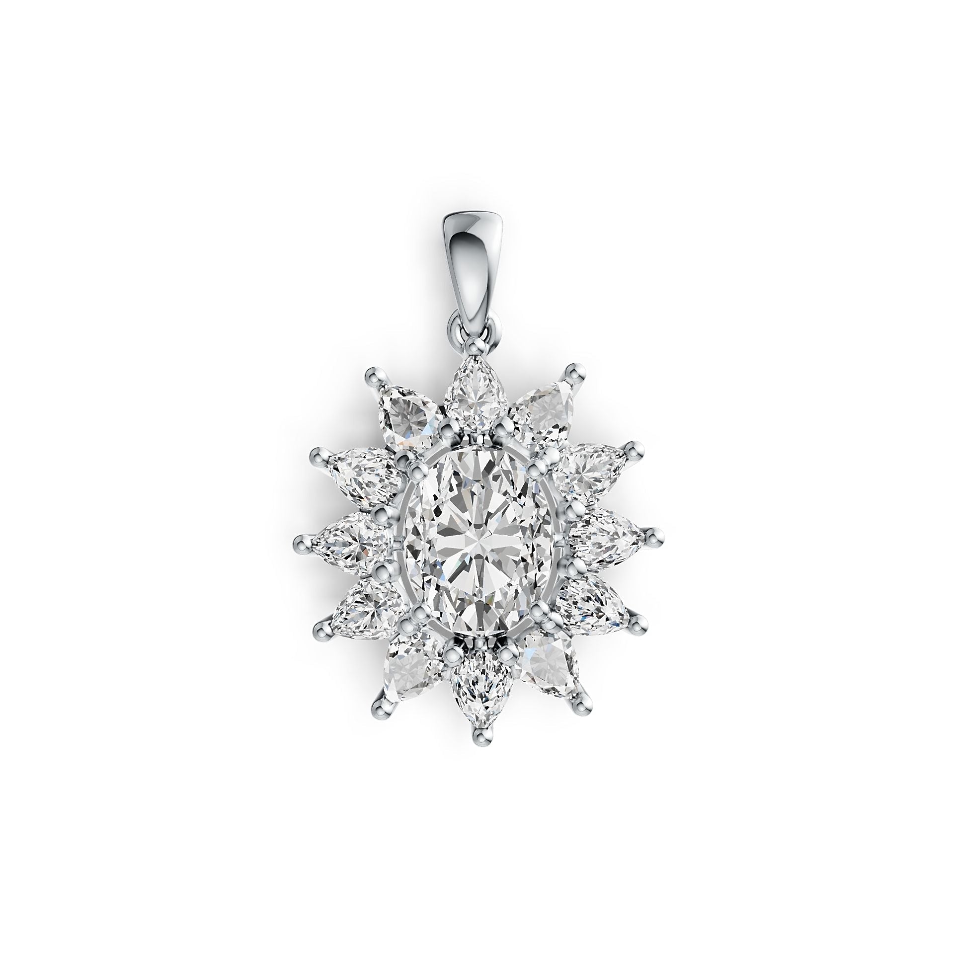 Sterling Silver Semi Mount Pendant Setting Oval OV 9X7mm DHJ