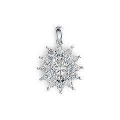 Sterling Silver Semi Mount Pendant Setting Oval OV 9X7mm DHJ