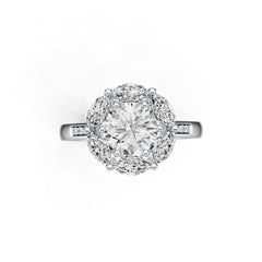 Sterling Silver Semi Mount Ring Setting Round RD 8X8mm MQ 6X3mm DHJ
