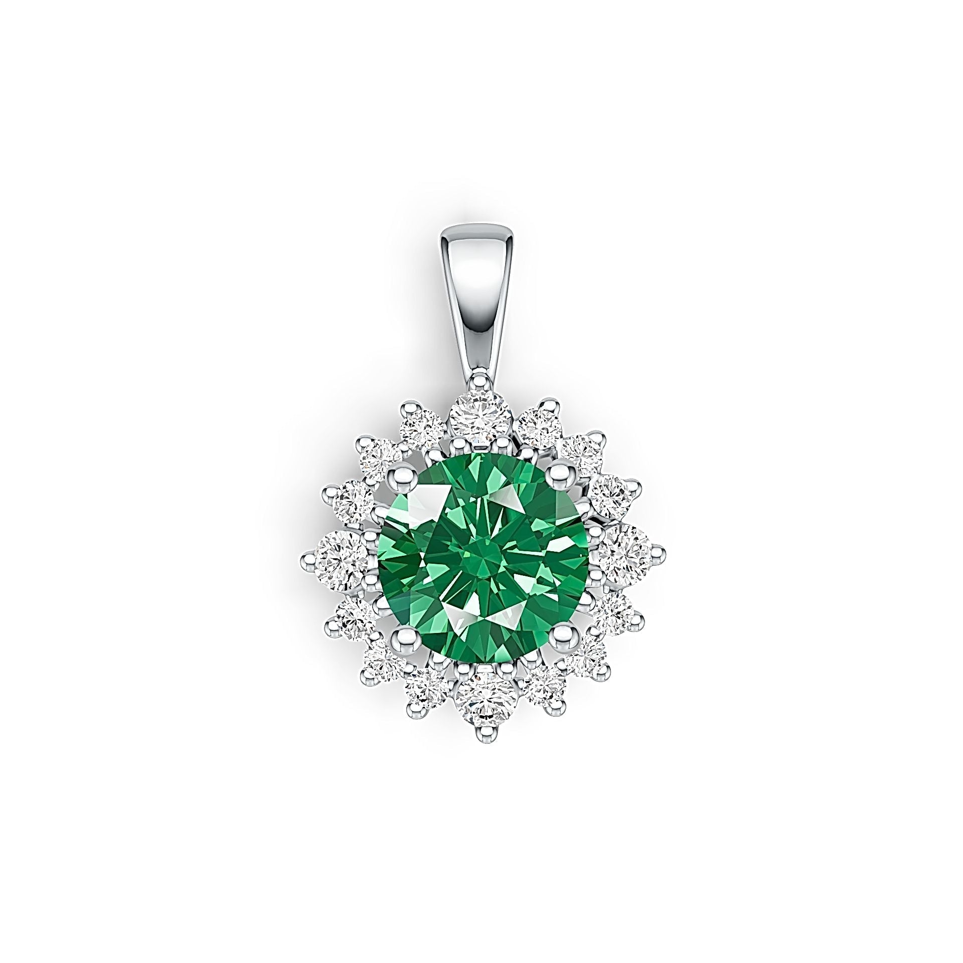 Sterling Silver Semi Mount Pendant Setting Round RD 7x7mm Syzjewelry