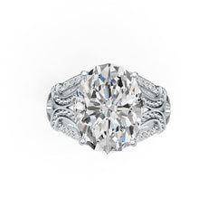 Sterling Silver Semi Mount Ring Setting Oval OV 16X12mm DHJ