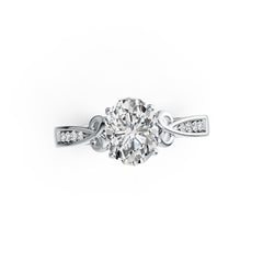 Sterling Silver Semi Mount Ring Setting Oval OV 9X7mm DHJ