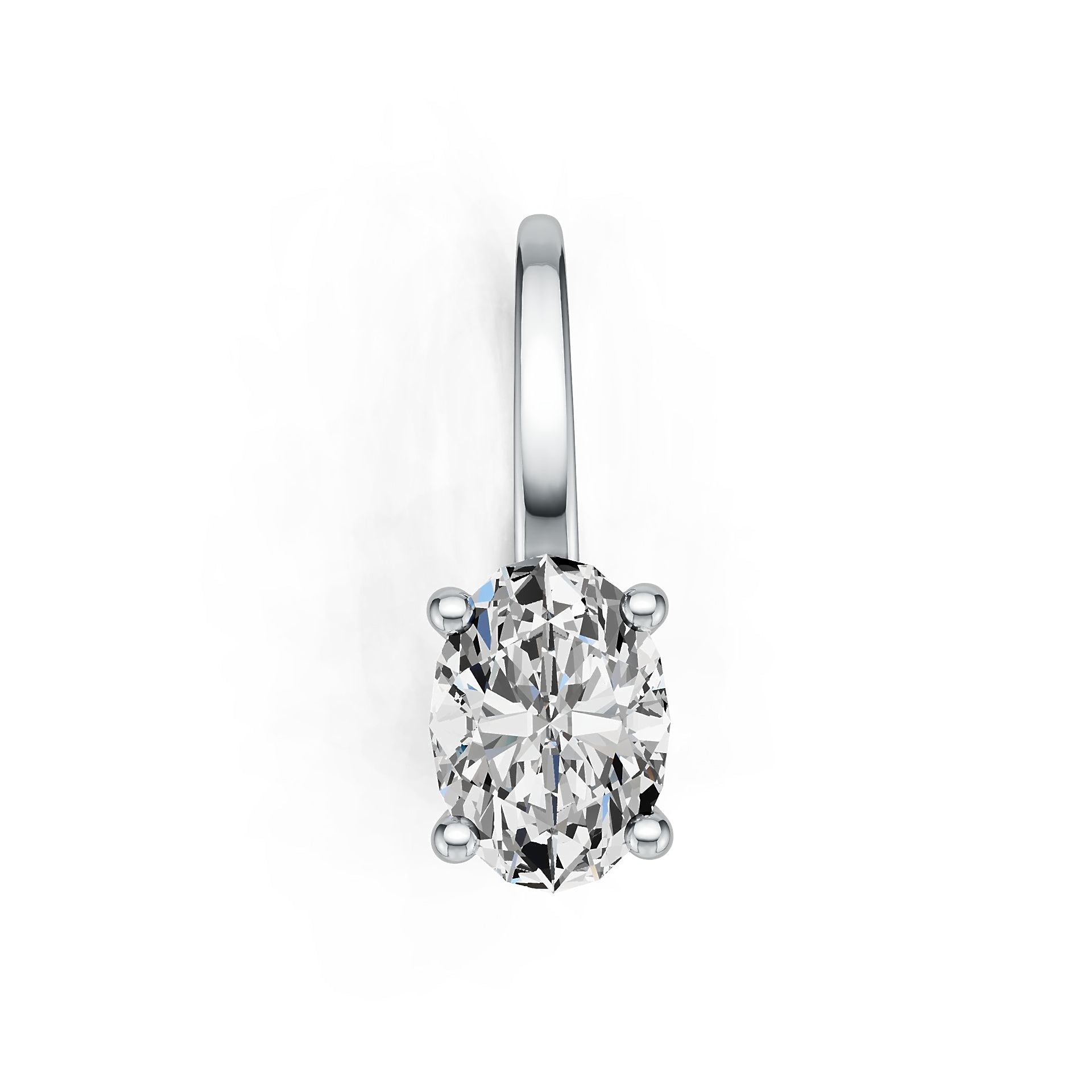 Sterling Silver Semi Mount Earrings Setting Oval OV 7X5mm DHJ