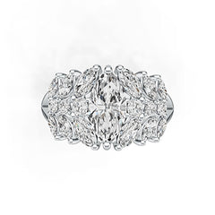 Sterling Silver Semi Mount Ring Setting Marquise MQ 12x6mm Syzjewelry