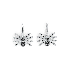 Sterling Silver Semi Mount Earrings Setting Round RD 1.7mm Spider Earrings DHJ